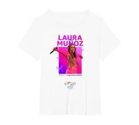 [Merchandising Exclusivo] Laura MUÑOZ Camiseta, Mujer Tallas Grandes, Blanco, 2XL Grande