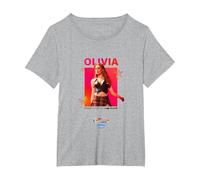 [Merchandising Exclusivo] Olivia Camiseta, Mujer Tallas Grandes, Gris Jaspeado, 2XL Grande