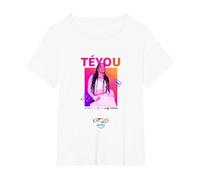 [Merchandising Exclusivo] TÉYOU Camiseta, Mujer Tallas Grandes, Blanco, 2XL Grande