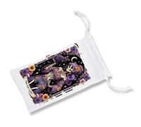 MERCHANDMANIA 1 Funda Bolsa Multiusos Carta Tarot Graciosa Meme Amante de los Gatos Gafas Dados rol Personalizada Color