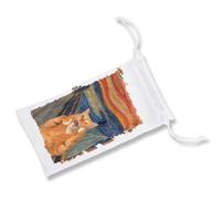 MERCHANDMANIA 1 Funda Bolsa Multiusos Cuadro Arte el Grito del Gato Gracioso Risa Animal Gafas Dados rol Personalizada Color
