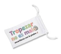 MERCHANDMANIA 1 Funda Bolsa Multiusos Frase Graciosa Chiste tropezar Piedra Problemas Vida Gafas Dados rol Personalizada Color