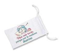 MERCHANDMANIA 1 Funda Bolsa Multiusos Frase Graciosa Pereza Perezoso Dormir Chiste Gafas Dados rol Personalizada Color