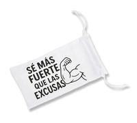 MERCHANDMANIA 1 Funda Bolsa Multiusos Frase Gym Gimnasio Deporte se más Fuerte Que Las Excusas Gafas Dados rol Personalizada Color