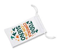 MERCHANDMANIA 1 Funda Bolsa Multiusos Frase motivadora sueño Logro Trabajo emprendedor Gafas Dados rol Personalizada Color