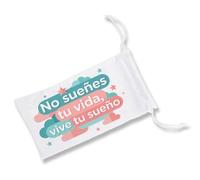 MERCHANDMANIA 1 Funda Bolsa Multiusos Frase motivadora Vivir sueño Futuro Esfuerzo Gafas Dados rol Personalizada Color