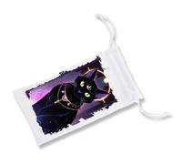 MERCHANDMANIA 1 Funda Bolsa Multiusos Gato Negro Dios divino astrologia Brujas Magia Gafas Dados rol Personalizada Color