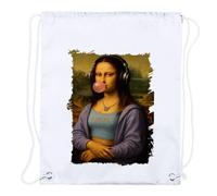 MERCHANDMANIA 1 Mochila de Cuerdas Cuadro Arte Gracioso yokonda Mona Lisa Moderna Playa Piscina Picnic Excursion Personalizada