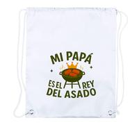 MERCHANDMANIA 1 Mochila de Cuerdas Frase Bonita Picnic Papa Barbacoa Jardin Dia del Padre Regalo Playa Piscina Picnic Excursion Personalizada