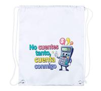 MERCHANDMANIA 1 Mochila de Cuerdas Frase Graciosa Amistad Problemas Vida Playa Piscina Picnic Excursion Personalizada