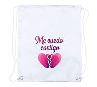 MERCHANDMANIA 1 Mochila de Cuerdas Frase motivadora Aniversario Novios Amor te Quiero Playa Piscina Picnic Excursion Personalizada