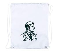 MERCHANDMANIA 1 Mochila DE Cuerdas Logo Profesional Doctor Medico Familia Playa Piscina Picnic Excursion Personalizada