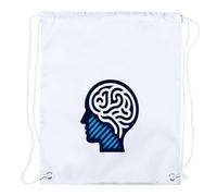 MERCHANDMANIA 1 Mochila DE Cuerdas Logo psicologo psicologia Mente Cerebro Playa Piscina Picnic Excursion Personalizada