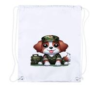 MERCHANDMANIA 1 Mochila DE Cuerdas Perro Soldado profesion Militar Defensa Playa Piscina Picnic Excursion Personalizada