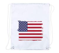 MERCHANDMANIA 2 Mochilas DE Cuerdas Bandera Estados Unidos de America nacion Libre Playa Piscina Picnic Excursion Personalizada