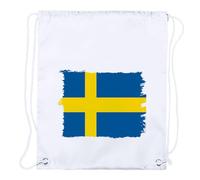 MERCHANDMANIA 2 Mochilas DE Cuerdas Bandera Suecia Pais Gobierno Sueco Europa nacion Playa Piscina Picnic Excursion Personalizada