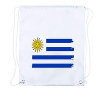 MERCHANDMANIA 2 Mochilas DE Cuerdas Bandera uruguai Logo latinoamerica Pais hispanoamerica Playa Piscina Picnic Excursion Personalizada