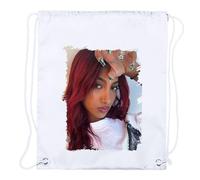 MERCHANDMANIA 2 Mochilas de cuerdas chica tia cantante grupo mundial time lapse playa piscina picnic excursion personalizada