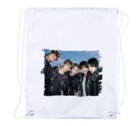 MERCHANDMANIA 2 Mochilas de Cuerdas Chicos Cantantes Famosos Mention me Deja VU Playa Piscina Picnic Excursion Personalizada