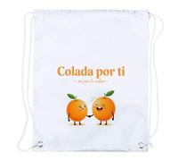 MERCHANDMANIA 2 Mochilas de Cuerdas Frase Bonita Graciosa Amor San Valentin Aniversario Novios Pareja Playa Piscina Picnic Excursion Personalizada