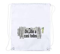 MERCHANDMANIA 2 Mochilas de cuerdas frase graciosa os odio a casi todos playa piscina picnic excursion personalizada