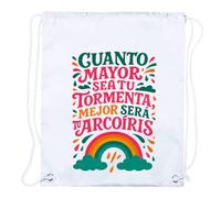 MERCHANDMANIA 2 Mochilas de Cuerdas Frase motivadora Lucha Trabajo Actitud Logro Playa Piscina Picnic Excursion Personalizada