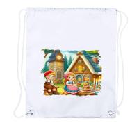 MERCHANDMANIA 2 Mochilas DE Cuerdas Hansel y Gretel Cuento niños Infantil Dibujos Playa Piscina Picnic Excursion Personalizada