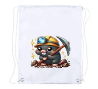 MERCHANDMANIA 2 Mochilas DE Cuerdas Topo minero profesion mineria Mineral Playa Piscina Picnic Excursion Personalizada