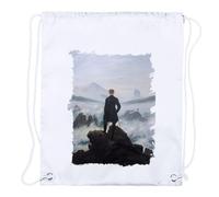 MERCHANDMANIA 3 Mochilas de Cuerdas Caspar David Friedrich, El Caminante sobre el mar de Nubes Playa Piscina Picnic Excursion Personalizada