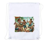 MERCHANDMANIA 3 Mochilas DE Cuerdas chiringuito Playa Amigos Fiesta Verano Beach Club Playa Piscina Picnic Excursion Personalizada