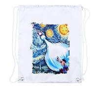 MERCHANDMANIA 3 Mochilas de Cuerdas Cuadro Arte la Noche Estrellada Guerrero Manga Anime Playa Piscina Picnic Excursion Personalizada