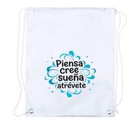 MERCHANDMANIA 3 Mochilas de Cuerdas Frase motivadora sueños Futuro Esfuerzo Lucha Playa Piscina Picnic Excursion Personalizada