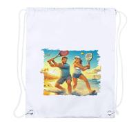 MERCHANDMANIA 3 Mochilas DE Cuerdas Juego Padel Raquetas Amigos Deporte Playa Playa Piscina Picnic Excursion Personalizada
