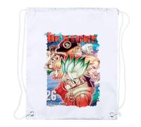 MERCHANDMANIA 3 Mochilas de Cuerdas Serie Anime dr Stone Temp 4 senku Astronauta Ciencia Playa Piscina Picnic Excursion Personalizada