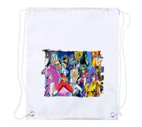 MERCHANDMANIA 4 Mochilas DE Cuerdas Caballeros del Zodiaco Anime kyoga Seiya Playa Piscina Picnic Excursion Personalizada