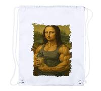 MERCHANDMANIA 4 Mochilas de Cuerdas Cuadro Arte Gracioso yokonda Mona Lisa calistenia Gym Playa Piscina Picnic Excursion Personalizada
