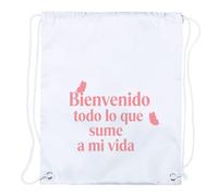 MERCHANDMANIA 4 Mochilas de Cuerdas Frase Bonita Consejo Positivo Amistad Playa Piscina Picnic Excursion Personalizada