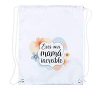 MERCHANDMANIA 4 Mochilas de Cuerdas Frase Bonita Dia de la Madre increible Mejor Mama Playa Piscina Picnic Excursion Personalizada
