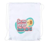 MERCHANDMANIA 4 Mochilas de Cuerdas Frase Graciosa Amistad Amigos Chiste Novios Playa Piscina Picnic Excursion Personalizada