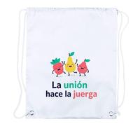 MERCHANDMANIA 4 Mochilas de Cuerdas Frase Graciosa Bonita Amistad juerga Fiesta Playa Piscina Picnic Excursion Personalizada