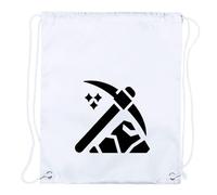 MERCHANDMANIA 4 Mochilas DE Cuerdas Logo minero profesion mineria minerales Playa Piscina Picnic Excursion Personalizada