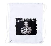 MERCHANDMANIA 4 Mochilas de cuerdas meme frase graciosa que me ves flaco musculos playa piscina picnic excursion personalizada