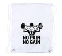 MERCHANDMANIA 4 Mochilas de Cuerdas no Pain no Gain sin Dolor no Hay musculos Playa Piscina Picnic Excursion Personalizada