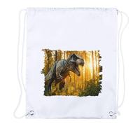 MERCHANDMANIA 4 Mochilas de Cuerdas tiranosaurus Rex Dinosaurio accion Cazador prehistoria Playa Piscina Picnic Excursion Personalizada