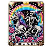 MERCHANDMANIA Alfombrilla Grande Carta Tarot Graciosa Meme Alegria Locura Unicornio Fiesta Mousepad Raton