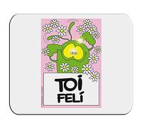 MERCHANDMANIA Alfombrilla PEQUEÑA Estoy Feliz Pegatina colecionable Mousepad Raton.
