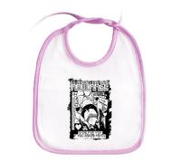 MERCHANDMANIA Babero Rosa frase graciosa anime dark gotico dead muerte metal baby bib