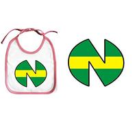 MERCHANDMANIA BABERO ROSA LOGO NEW TEAM OLIVER Y BENJI baby bib
