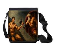 MERCHANDMANIA Bandolera Pequeña cuadro arte el creador musculos gimnasio calistenia bolso bandoleer