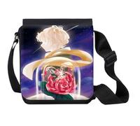 MERCHANDMANIA Bandolera Pequeña el principito rosa amor estrellas espacio historia bolso bandoleer